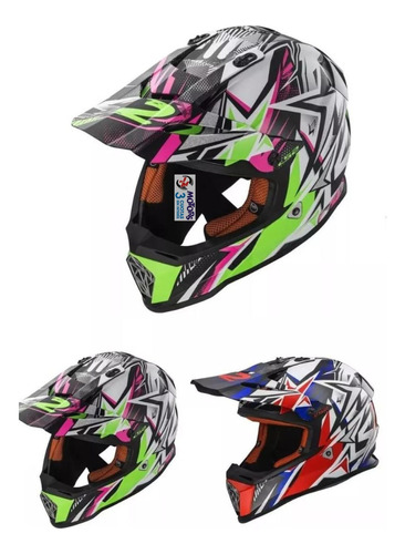 Jm Casco Moto Cross Ls2 437 Junior Fast Mini Strong Niño