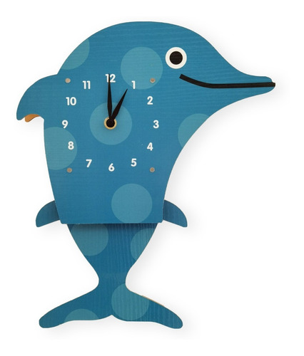 Reloj Decorativo Péndulo Creativo Delfin Mueve La Cola