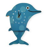Reloj Decorativo Péndulo Creativo Delfin Mueve La Cola