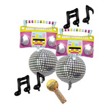 Pack 7 Globos Metalizados 80s 90s Retro  Flashback Vintage