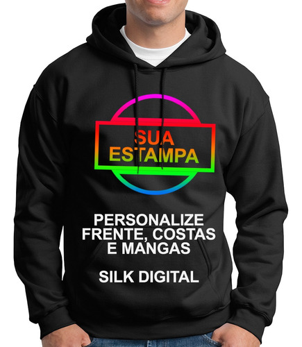 Blusa D Frio Personalizado Sua Estampa Ideia Qualquer Imagem