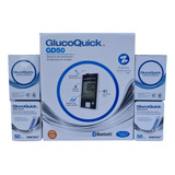 Combo Glucometro Con 100 Tiras 100 Lancetas Glucoquick Gd50