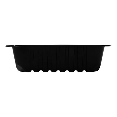 Charola Plástica Desechable Negra Dilitools 20x14x6.5 Cm Paquete 100 Piezas