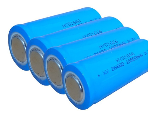 4 Bateria Recarregável 26650 6800mah 3.7v Lanterna T9 E P90