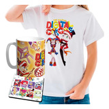 Remera Niños Combo Con Taza Y Posataza Digital Circus