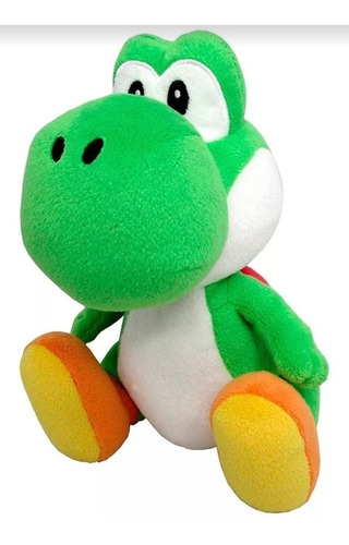 Peluche Mario Bross Yoshi 22 Cm + Botón Anime #234