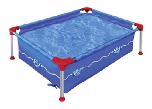 Pileta De Lona Rectangular Sol De Verano 100 Cap De 500lts