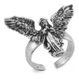 Anillo Ángel De La Guarda Vintage Gótico Hombre Mujer 