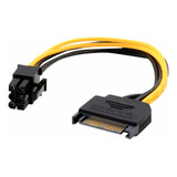 Cable Adaptador Alimentación Sata A Conector 6 Pin 15cm Pci