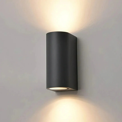 Lámpara Led Exterior E Interior De Pared Luz Cálida Negro