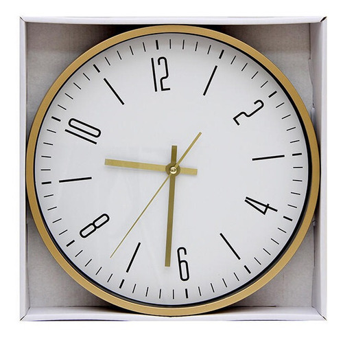 Reloj De Pared Analogico Decorativo Dorado Vgo