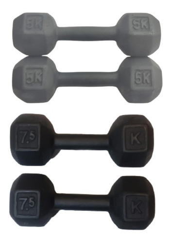 Kit Mancuernas Par 5 Kg Par 7.5 Kg Total (20 K) Gym Fitness