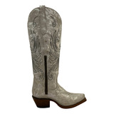 Bota Alta Casual Formal Mujer Robert Plateado Brillante