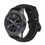 Correa De 22mm Para Galaxy Watch De Piel Genuina Premium D13 Color Negro
