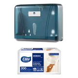 Dispensador De Papel Toalla Interfoliada + 200 Toallas Elite