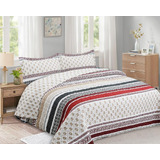 Cubrecama Quilt King 2,5 Plazas Deluxe Reversible Doral 