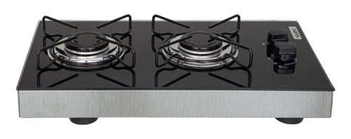 Cooktop Win Flat 2 Bocas De Sobrepor Acend. Manual Preto