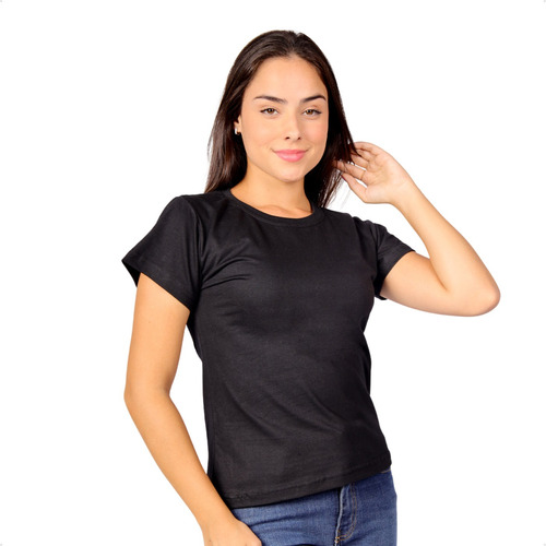 Camiseta Baby Look Feminina Algodão Lisa Blusinha