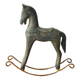Estatueta De Cavalo De Balanço, Escultura De Animal, Cinza