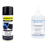 Kit Ar Comprimido Air Duster 200g + Alc Isop 500ml