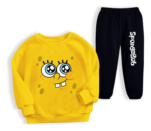 Sudadera De Niño Incluye 2pz Sudadera Y Pans Mod Bob Esponja