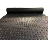 2m² - Piso Emborrachado Moeda Preto 3mm X Larg 1m X Comp 2m