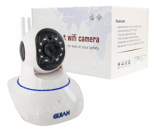 Cámara De Seguridad Hd 1080p Wifi Interior 360 Grados