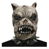Mascara Perro Malo Con Collar Latex Premium Halloween Terror