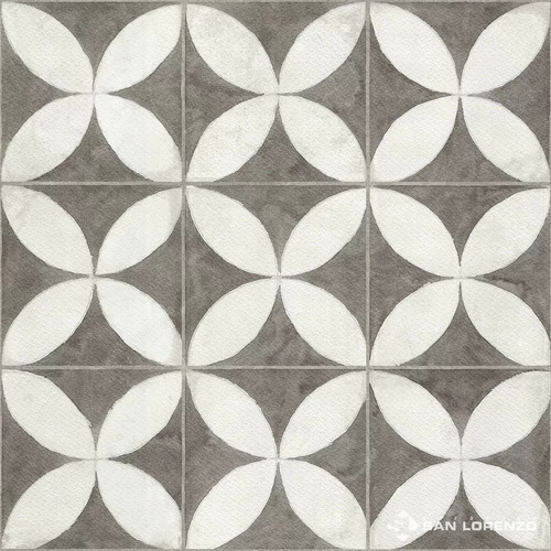 Ceramica Flower White 45x45 Simil Calcareo San Lorenzo Decor