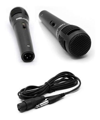 Micrófono Karaoke Dblue Con Cable Cable 3 Metros Color Negro