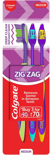 Cepillo De Dientes Colgate Zig Zag 2 (paquete De 3)