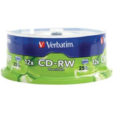 Verbatim Cd-rw 700mb 2x-12x Rewritable Media Disc - 25 Pack 