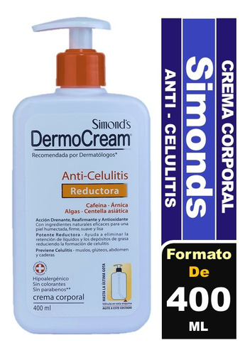 Simond's Dermo Cream Crema Corporal Anti-celulitis 400 Ml