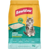 Baw Waw Areia Sanitária Tradicional Para Gatos 4kg X 4kg De Peso Neto