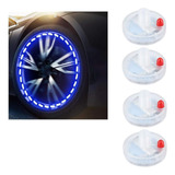 4 Luces Led Solares Para Ruedas De Coche Y Moto F