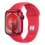 Apple Watch Series 9 Gps Caixa De Alumínio 41 Mm Pulseira Esportiva Vermelho