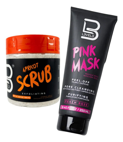 Kit Level 3 Facial Apricol Exfoliante + Pink Mask