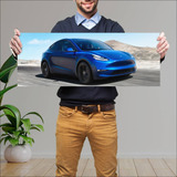 Cuadro 30x80cm Auto 2020 Tesla Model Y Auto 46