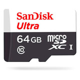 Cartão De Memória Sandisk Ultra 100mb/s 64gb P/câmeras Wi-fi