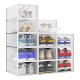 Mueble Organizador Zapatos Tapa Rígida Visor Pack 6 Cajones Color Transparente