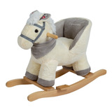 Mecedor De Peluche Carestino Caballo Blanco