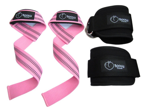 Kit: Straps Para Pesas Y Tobilleras Para Polea