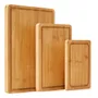 Set 3 Tabla De Picar Cortar Servir Bambú Con Canaleta Filula | Envío gratis