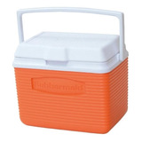 Hielera Rubbermaid 10 Qt Con Aza Tapa Hermética Naranja