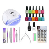 Kit Manicuria Esmalte Semi Cabina Led/uv 80w + Set X13u