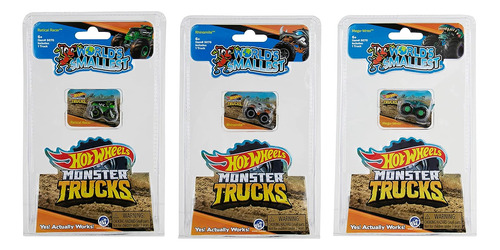 Mundos Más Pequeños Hot Wheels Monster Trucks Series 3 (3 Pa