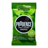 Preservativo Prudence Cores E Sabores Hortelã - 3 Unidades