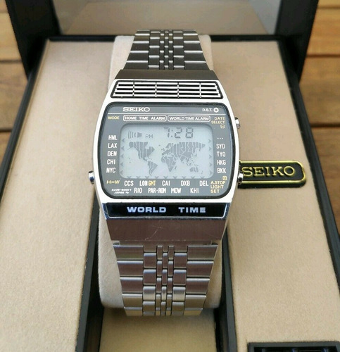 Relogio Seiko A239 World Time Dual Lcd Vintage Gmt