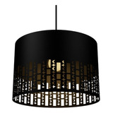 Lampara Colgante Led Negro Vintage Living Techo 30cm