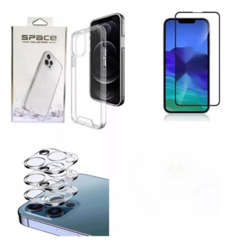 Capinha Case Para iPhone Ultra Fina Top + Pelicula 3d 